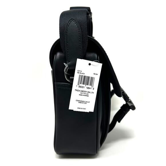 Coach Track Crossbody in Black Leather C2715 - Picture 6 of 9